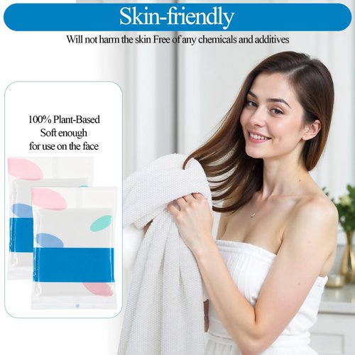 24 Pack Disposable Bath Towels, 55" x 27.5" Ultra Soft Quick Dry Large Portable Thicken Camping Towels Travel Towel for Hotel Travel Camping Beach Swimming Gym Sauna Spa Pet Towel, Individual-Packing