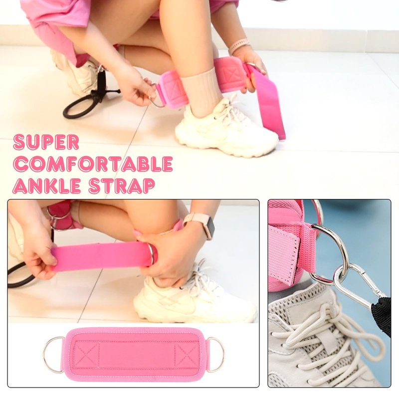 Tobefore Ankle Resistance Bands with Cuffs, Ankle Bands for Working Out, Ankle Resistance Band, 5 Resistance Levels Glutes Workout Equipment, Butt Exercise Equipment for Women Legs and Glutes
