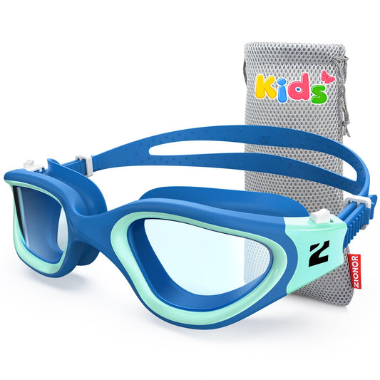 ZIONOR Kids Swim Goggles, G1MINI SE Ages 6-14 No Leak Anti-Fog