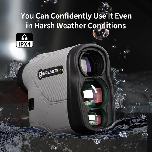 BRESSER Golf Range Finder for Hunter with Slope, 1300Yards Laser Range Finder Golfing, 6X Magnification, Flag Pole Locking Vibration, Golf Accessories & Men's Golf Gift, Tournament Legal
