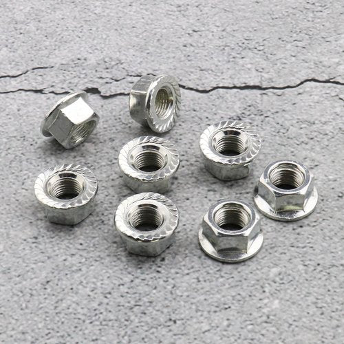 Create idea 8Pcs 3/8" (9.5mm) Bicycle Wheel Axle Track Flange Nuts for Bicycle Front and Rear Wheels Std MTB Hybrid Bikes Kids Bikes Bicycle Wheels Accessories Alloy