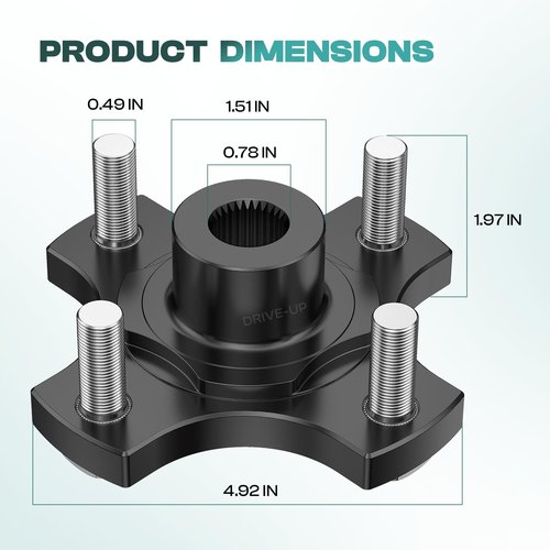 Drive-up 2 Pack EZGO RXV Rear Wheel Hub Flange Plates, Golf Cart Rear Axle Hub Flange Plate for EZGO RXV Electric 2008-Up Golf Carts, OEM 604112 615604