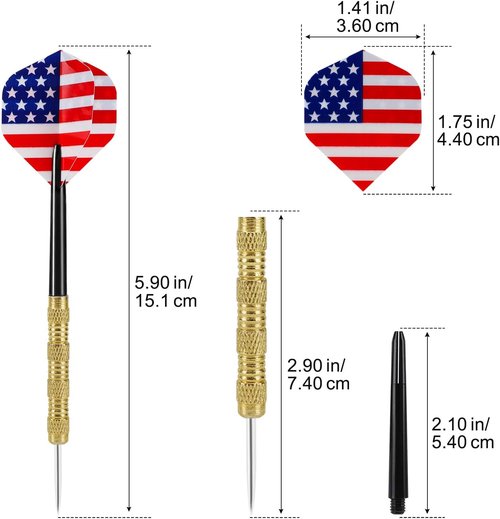 Accmor Steel Tip Darts - 18 Grams Professional Metal Darts Set for Ultimate Precision and Performance