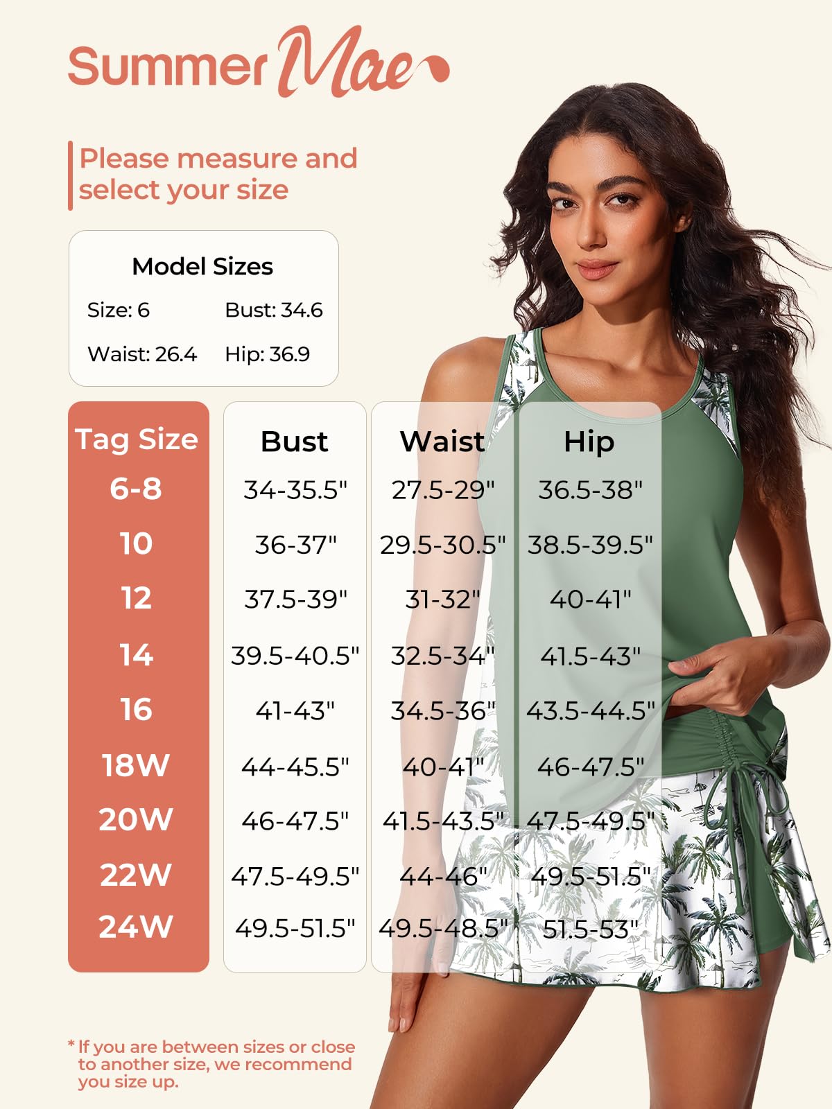 Summer Mae Modest Tankini Swimsuits for Women Tummy Coverage Bathing, 10