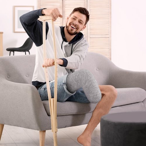 Bunnycool 10 Pcs Prosthetic Stump Shrinkers Amputee Socks Stump Shrinker Prosthetic Limb Socks for Men Women(Large,Gray Color)