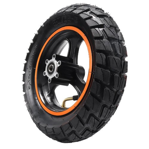80/65-6 Scooter Tire,Front tires Wheel Aluminium hub, 10 Inch Replacement Thickened Pneumatic Tyres for Electric Scooter 255x80 10x3.0 scooter inner tubes(off road)
