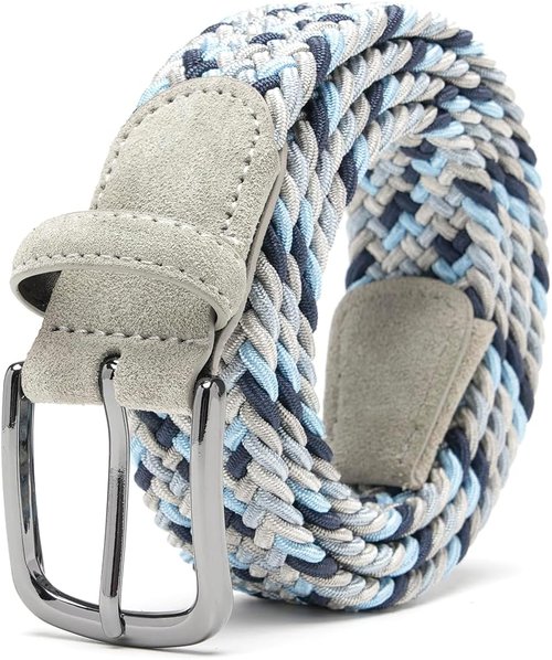 Fabio Valenti Men's Stretch Woven Braided Belt - Versatile 1 3/8" Design for Golf & Casual Wear