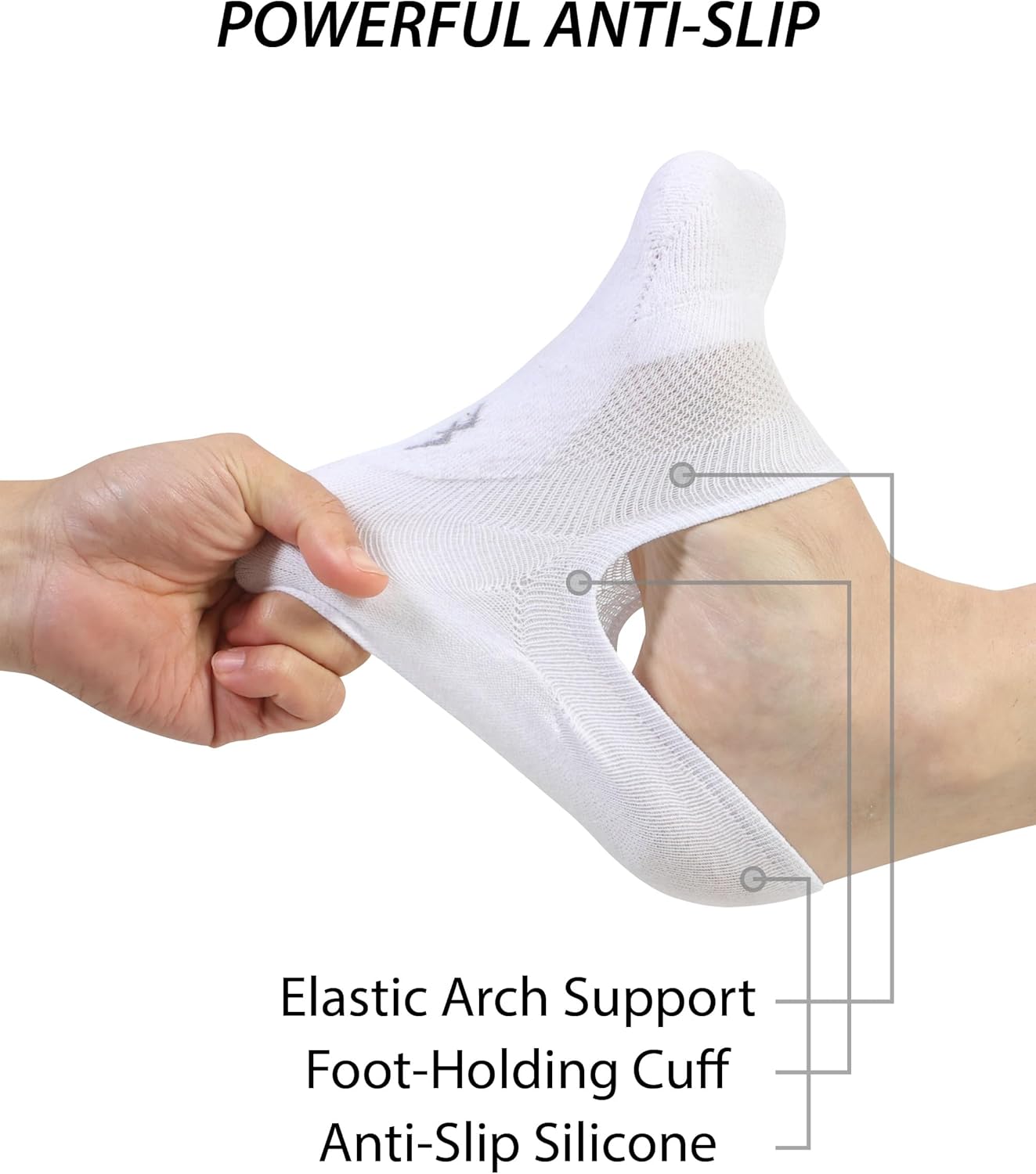 Pro Mountain No Show Socks - Wide Toe Box for Bunion Relief | Unisex Cotton Cushion Footies, S-XL