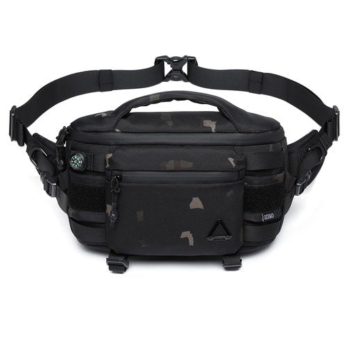 LPPJY Sling Backpack Crossbody Sling Bag Chest Bag Daypack Fanny Pack For Men Women Waterproof Casual Pack Sling Bag for Tactical Outdoors Hiking Traveling Running Sport Work (Black-Camo)