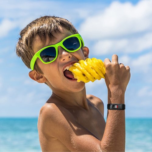 C2D JOY Sport Woven Nylon Strap For Kids Hoop&Loop Wristband Compatible with Garmin Vivofit JR/JR2 Tracker (Black)-Small(4.7-6.7in)
