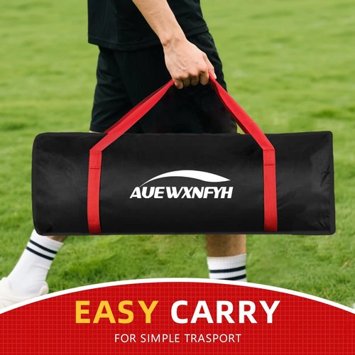 AUEWXNFYH Backyard Badminton Set: Portable Outdoor Net with 4 Performance Rackets, 3 Shuttlecocks & Boundary Line - Complete Heavy-Duty Set for Family Lawn, Grass & Beach Games