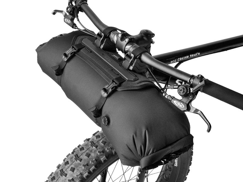 Topeak FrontLoader Bike Bag (Black) – 8L Waterproof Handlebar Bag for Bikepacking, Includes Removable Dry Bag, Quick-Release Mounts & Air Release Valve