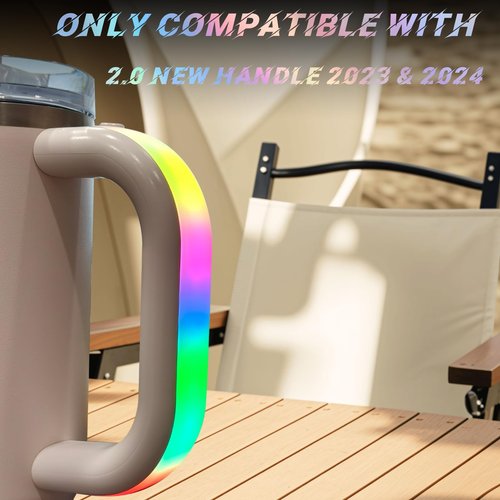 6 Colors LED Light-Up Cup Handle, for Stanley 30oz/40oz, 10 Light Modes, for Outdoor, Party, Home, Camping