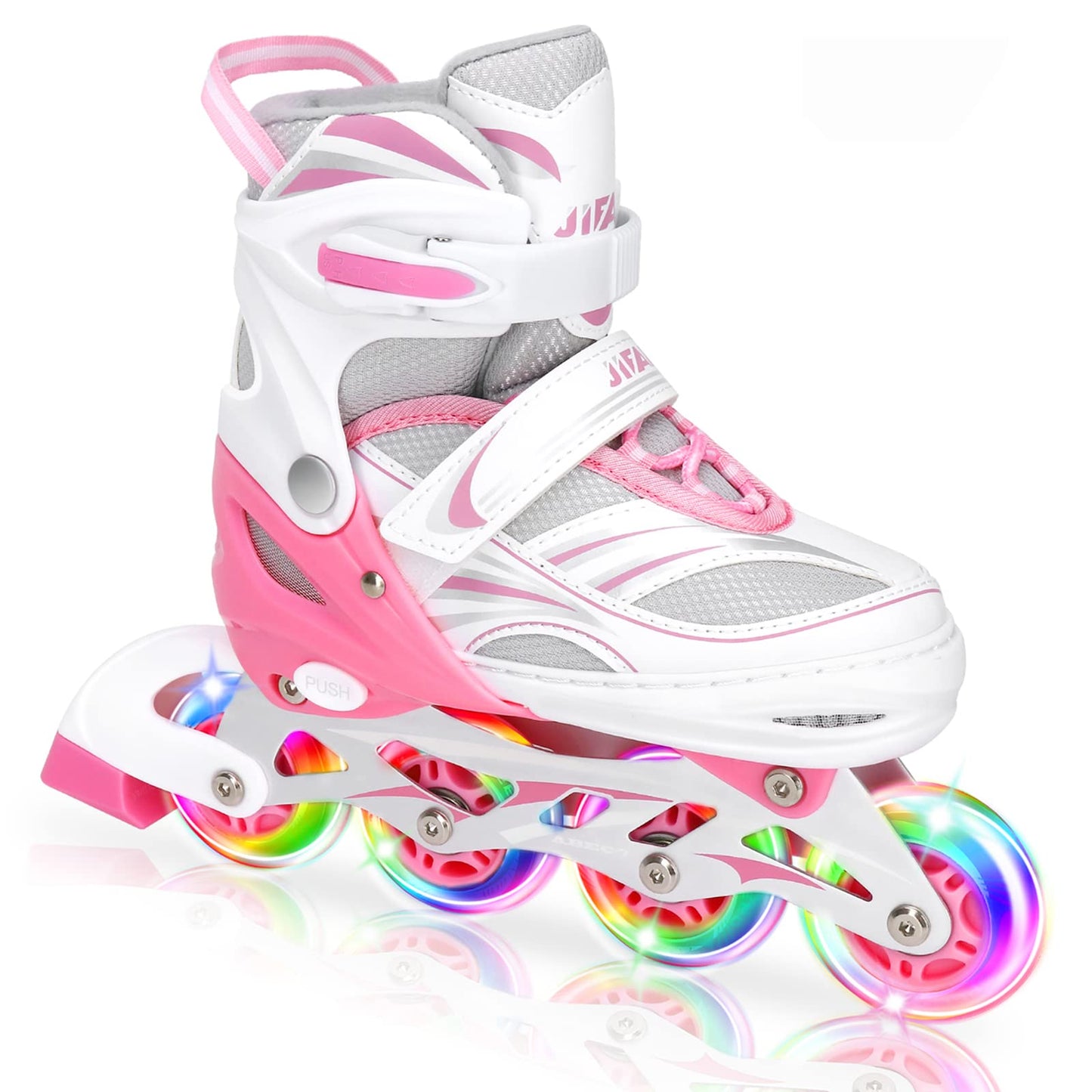 Adjustable Inline Skates for Kids & Beginners - 4-Size Extension Youth Roller Skates with Light-Up Wheels for Boys & Girls, Outdoor Sports Equipment