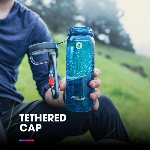 HydraPak Recon Clip & Carry Water Bottle - Eco-Friendly 24oz/32oz, BPA-Free, Tethered Cap