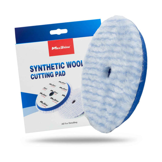 Maxshine 5” Universal Synthetic Wool Cutting Pad | Durable Hook & Loop Pad for Heavy-Duty Use | Professional Buffing Pad Compatible with DA & Rotary Polishers | Paint Correction & Defect Removal