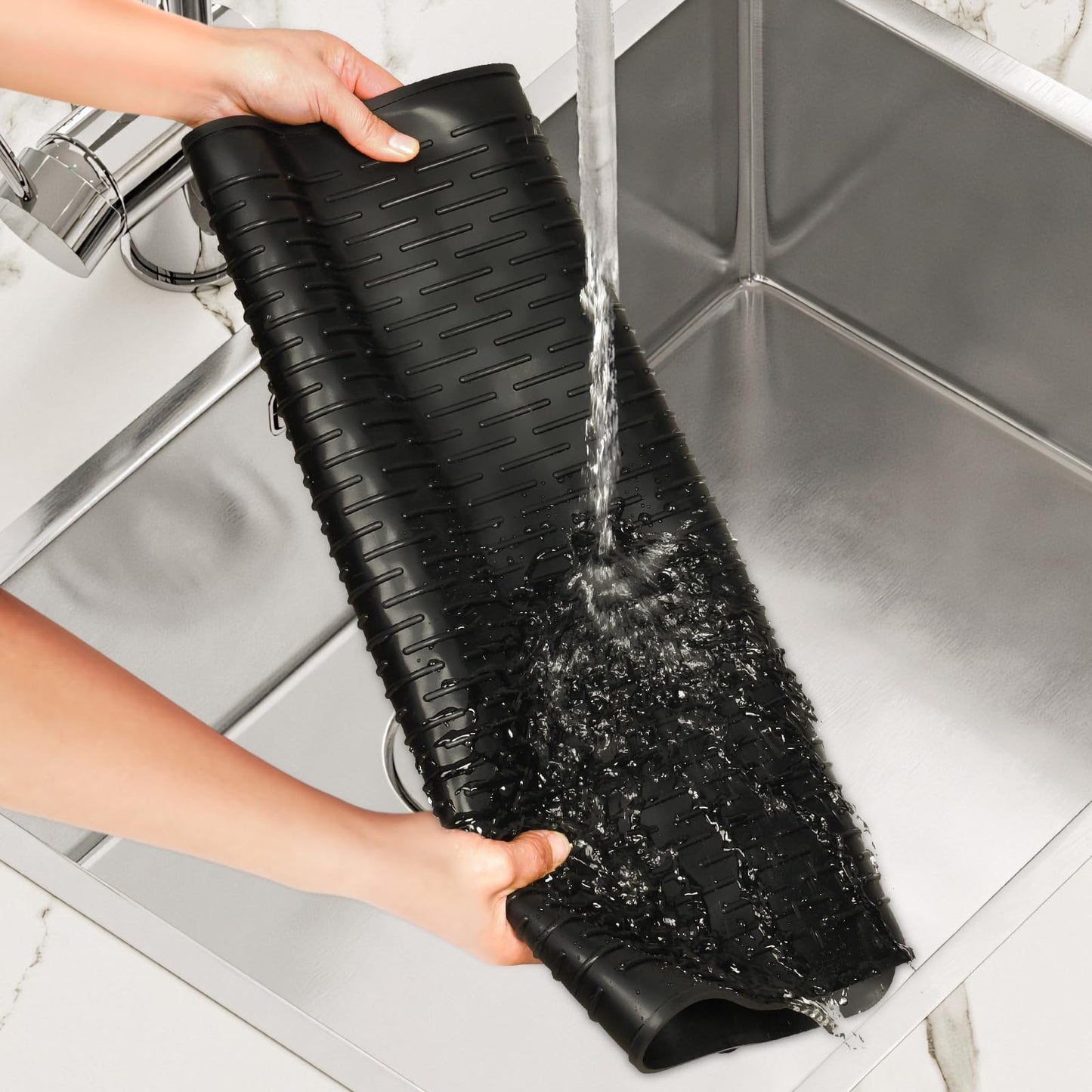 Stove Top Covers for Electric Stove - Silicone Stove Cover Mat - 28 x 20 Ceramic Stove Guard Stove top Protector, Heat Resistant Cooktop Cover, Dish Drying Mats for Kitchen, Black