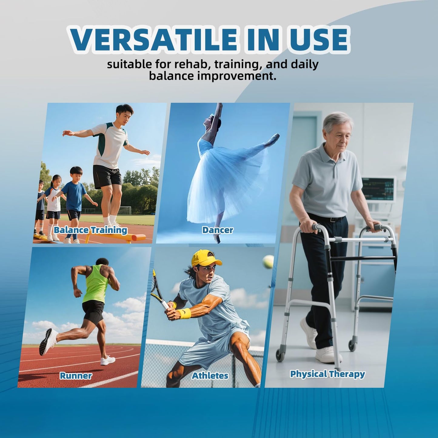 Ankle Balance Board for Physical Therapy - Foot Strengthener & Adjustable Ankle Trainer, Single Leg Anti-Slip Design for Plantar Fasciitis Relief, Sprained Ankle, Achilles Pain & Posture Correction