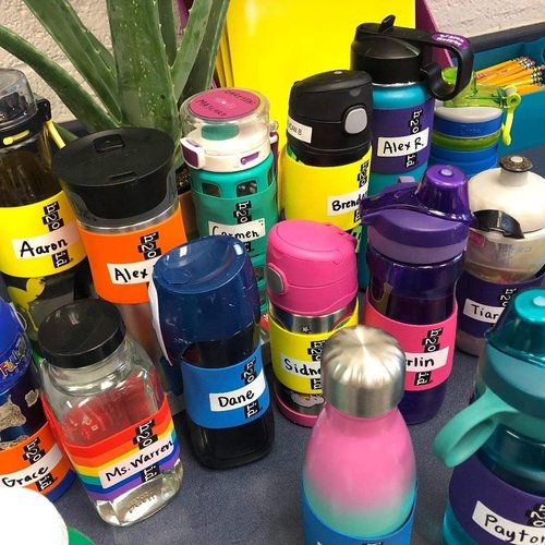 H2O ID 12 Band Multicolor Party Pack Reusable ID Bands Personalize and Label Drinks: Water Bottles, Reusable Bottles & Cups, a Drinking Glass, Beer, Cocktails