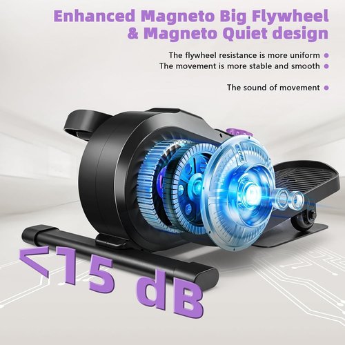 FUNMILY Under Desk Elliptical, Ellipse Leg Exerciser, Standing or Seated Mini Elliptical Machines, Portable Bike Pedal Exerciser for Seniors/Adults, Leg Workout Equipment for Home/Office (Violet)