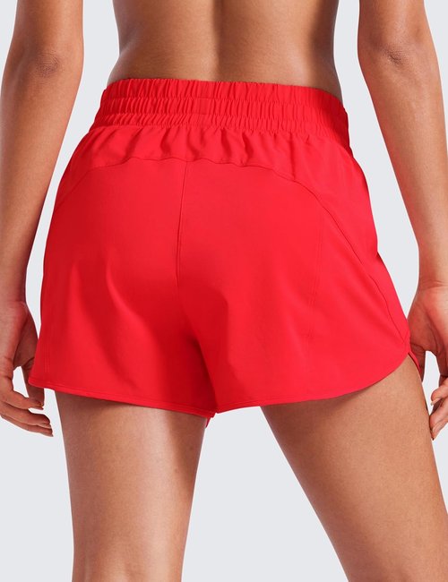 CRZ YOGA Dolphin Athletic Shorts - High Waisted Quick Dry for Running & Gym | 3" Length