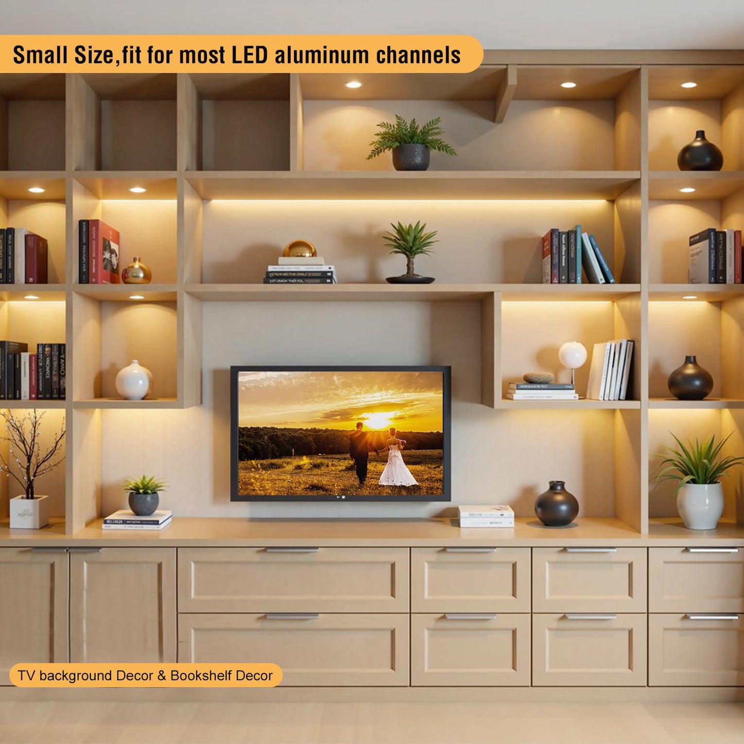 Hosyl Solderless COB LED Strip Light Connectors 20PCS+16.4ft 20AWG Extension Wire, 8mm 2-Pin DIY COB LED Strip to Wire Connectors Kit for Under Cabinet, Bedroom, Garage Lighting and DIY Projects