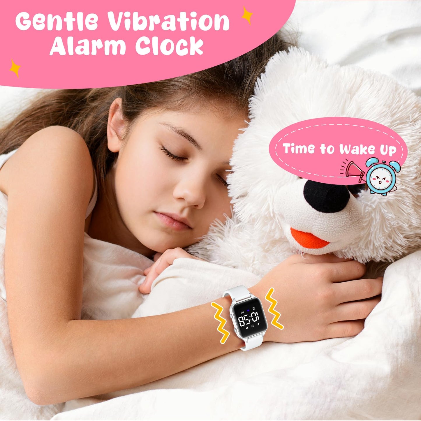 Timever Kids Digital Watches for Boys Girls, Sports Watch with Fitness Tracker, Pedometer, Alarm Clocks, Stopwatch, No App Needed Waterproof Kids Watch, Gift for Teens Student Girls Boys Ages 5-14