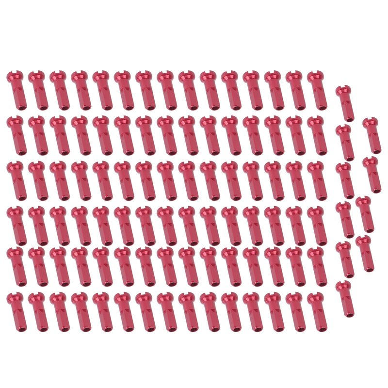 Spoke Nipples,Durable Aluminum Alloy 100 Pcs Spoke Nibs,14x6mm Wheel Repair for Cyclists Mechanics DIY Projects