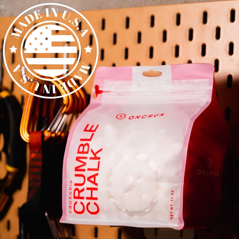 ONCRUX Crumble Chalk - Chunky Rock Climbing Chalk - Professional Hand Chalk for Weightlifting, Crossfit, Powerlifting 11 oz.