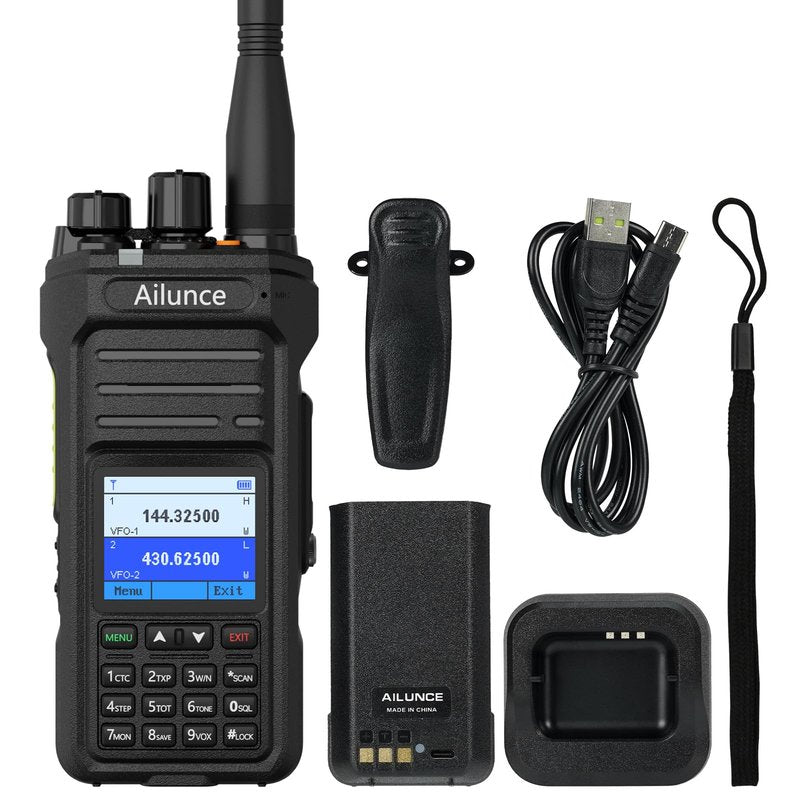Retevis Ailunce HA1UV Ham Radio, IP67 Waterproof, Long Range Dual Band Handheld Two Way Radio for Beginners, with NOAA Weather Alert & SOS, 2800mAh USB C Charging, Chirp, for Outdoor Emergency