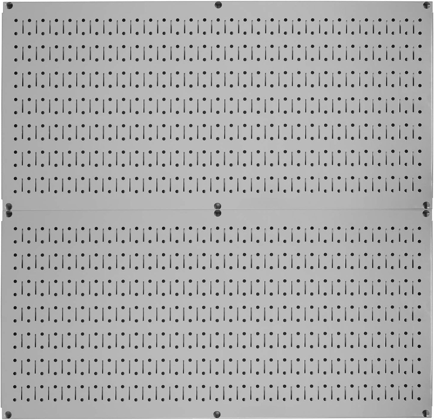 Galvanized Steel Pegboard Rack - 2 Pack 32” x 16” Metallic Tool Storage Panels
