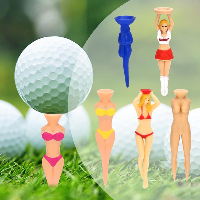 SUBANG 45 Pieces Funny Golf Tees Sexy Girl Lady Bikini Girl Golf Tees Naked Novelty Golfing Tee Nude Golfer Accessories Plastic Pin up Golfing Tee for Golfer Game Training
