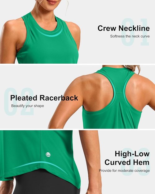 G Gradual Women's Racerback Workout Tank Top - Loose Fit Sleeveless Athletic Yoga Shirt