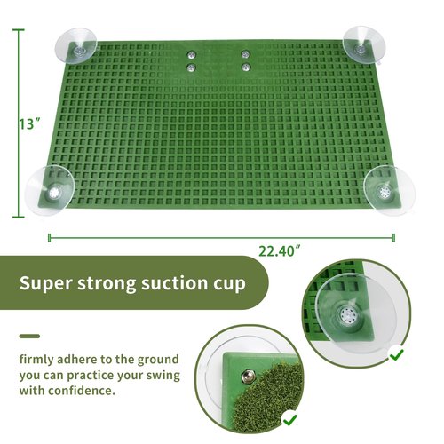 Golf Swing Trainer - Golf Training Equipment with 5 Height Adjustments - Iron and Club Practice Simulator in Home & Indoor - Portable Golf Swing Practice Mat, True Impact