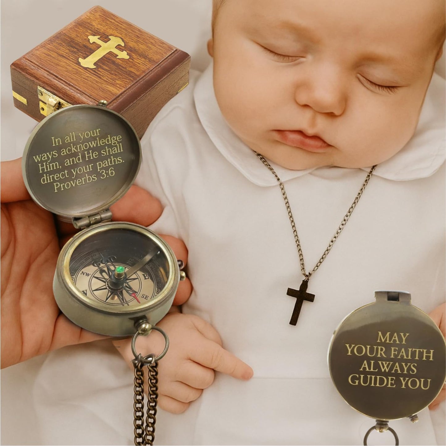 Baptism Gift for Teen Boys | Christian Inspirational Keepsake | Catholic Religious Gift for Son, Godson, Grandson | Confirmation & First Communion Gift