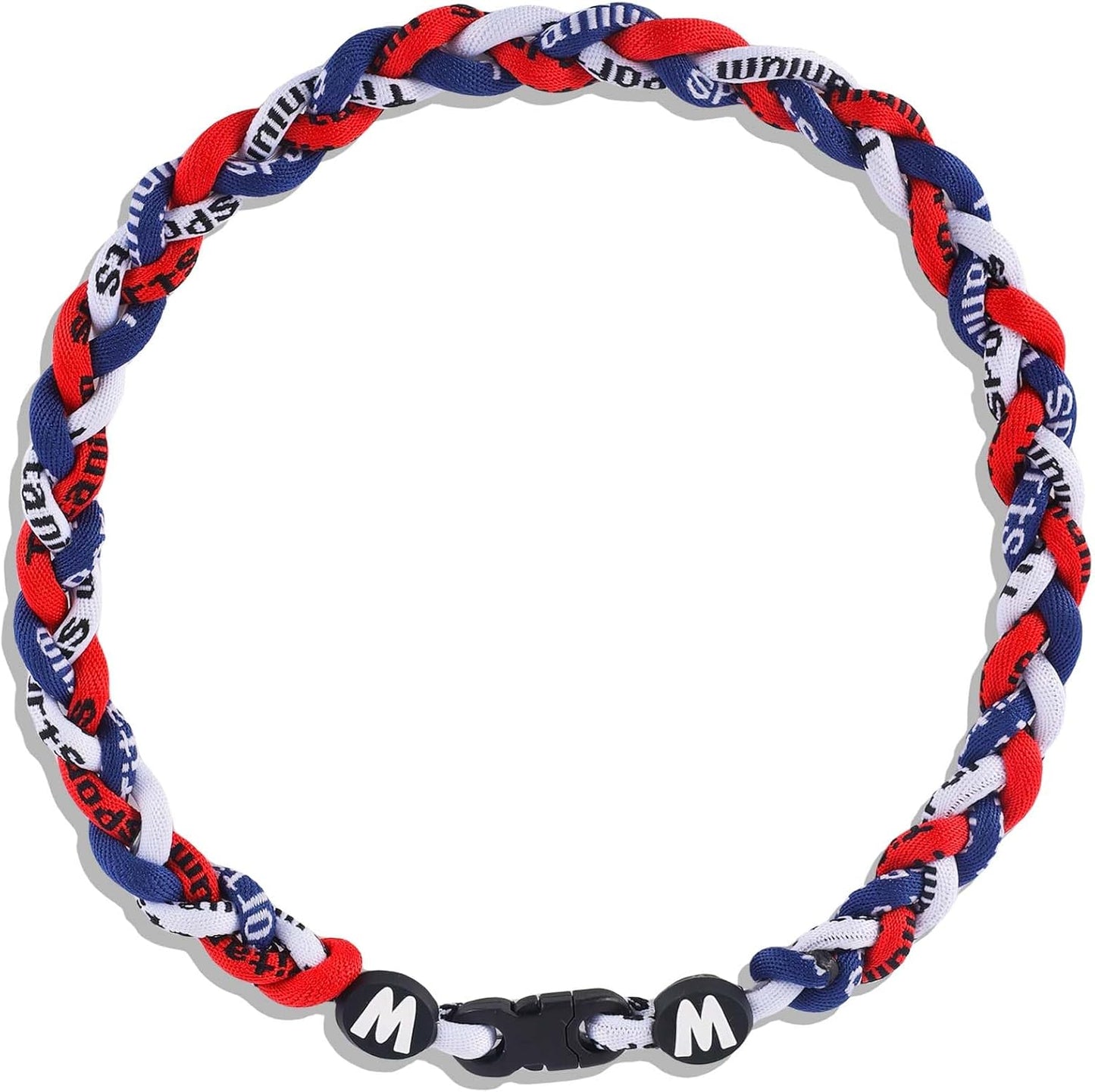 Willtok Premium Baseball Necklace - 18-Inch Nylon Tri-Braided Tornado Design for Stylish Fans