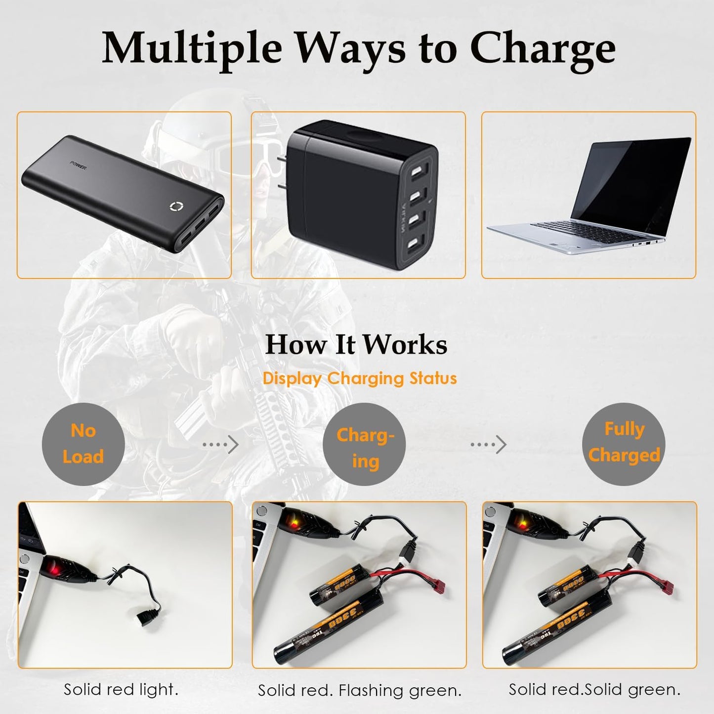 3300mAh Airsoft Battery by [Brand Name] - 11.1V Nunchuck Rechargeable Battery with Dean T Plug | Fits AK47, M4, MP5