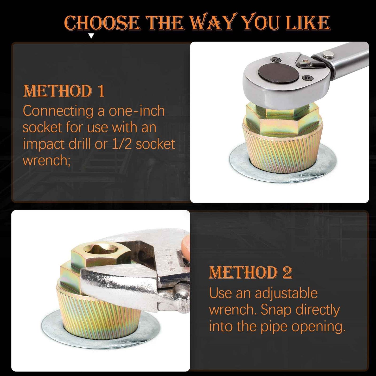 BSUXMAFG Bathtub Drain Remover Tool, 1-inch Socket Plating Coating Tub Drain Extractor, Remove The Old, Broken, Stubborn, Rusted Drain Tub Bathtub Stopper, Strong Grab Plumbing