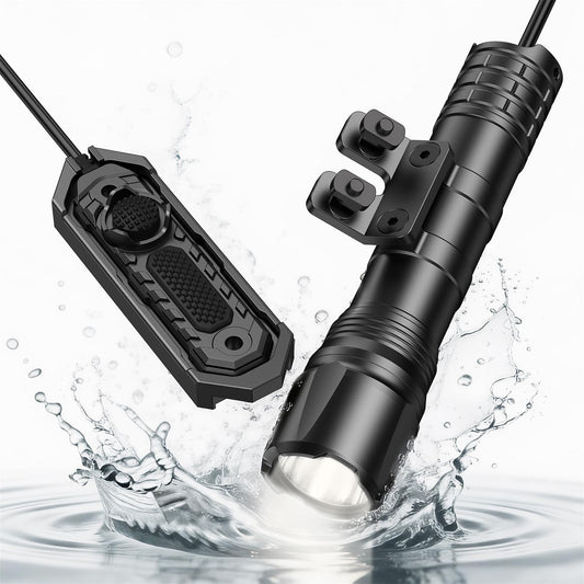 EZshoot Rifle Mlok Flashlight, 1800 Lumens, Rechargeable with Remote Switch