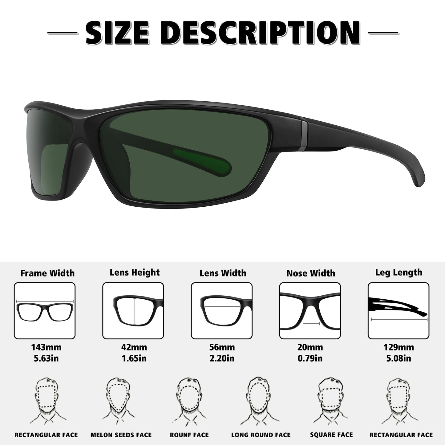 MEETSUN Polarized Sports Sunglasses for Men Women Wrap Around Driving Cycling Golf Fishing Sun Glasses UV400 Protection