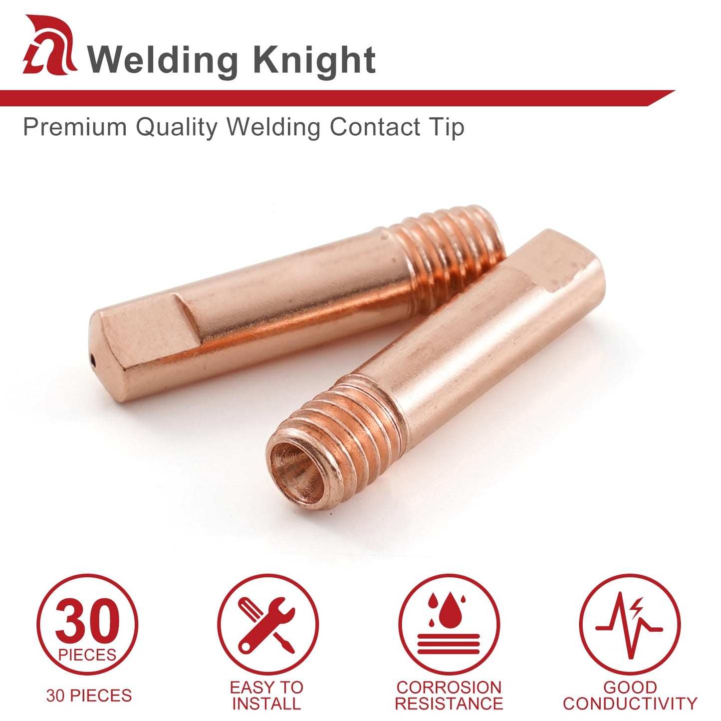 Welding Knight MIG Welding Contact Tips 15AK MIG/MAG Welding Torch MIG Gun 11-35 Replacement Accessories (0.035") 30-pk