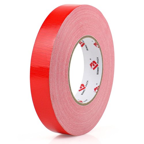 BOMEI PACK Heavy-Duty Waterproof Duct Tape - 1 Inch x 60 Yards, No Residue, Tear by Hand (Red)