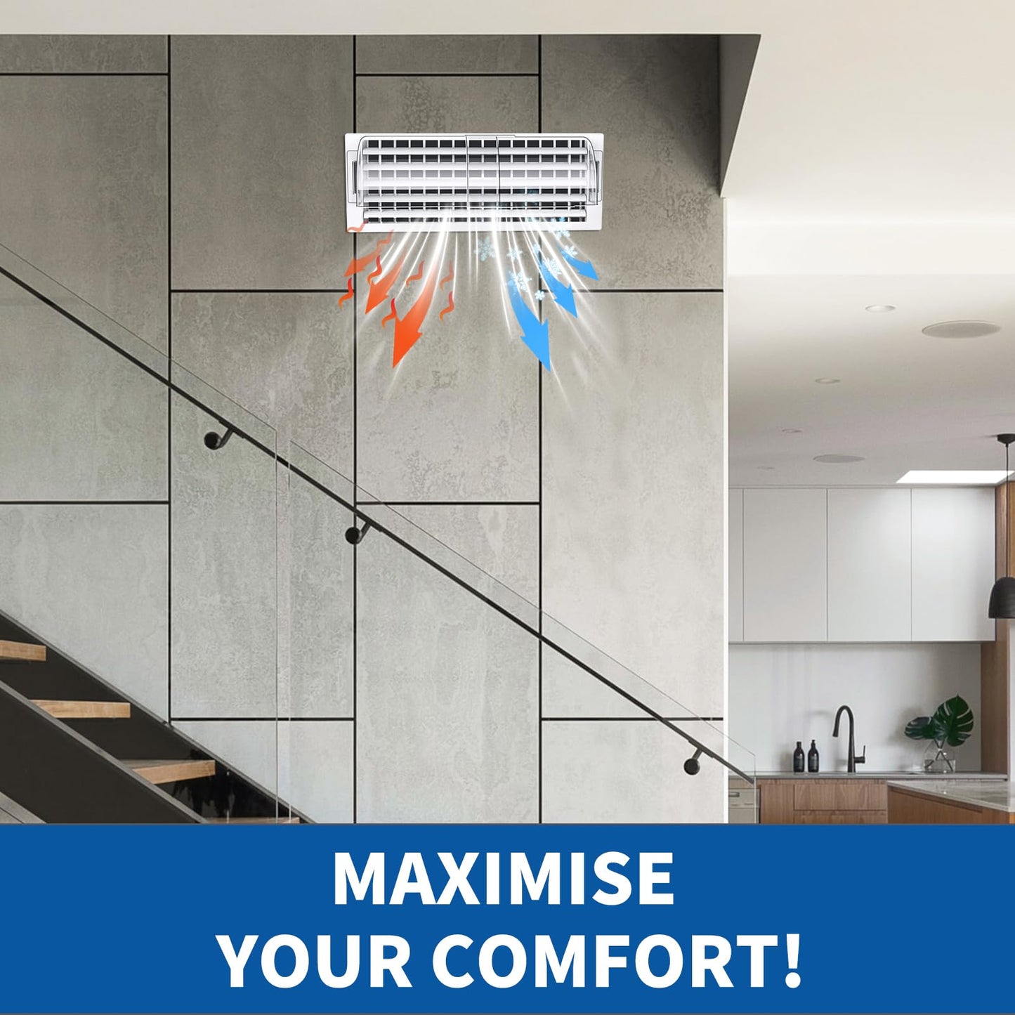 Air Vent Deflectors 4-Pack Set of Super Strong Magnetic Heat-Resistant, Floor Vent Deflectors Easily Adjustable from 8 to 14 Inches,Vent Deflectors for Vents/Walls/Ceilings/Floors