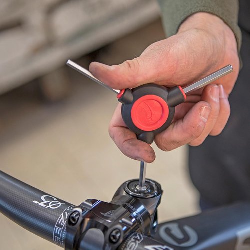 Feedback Sports | Fixed 3-Way Bicycle Allen Wrench Set | 4mm,5mm,6mm Hex | CRV Steel with Dual Densitity Polymer Core and Overmolded Rubber Grip
