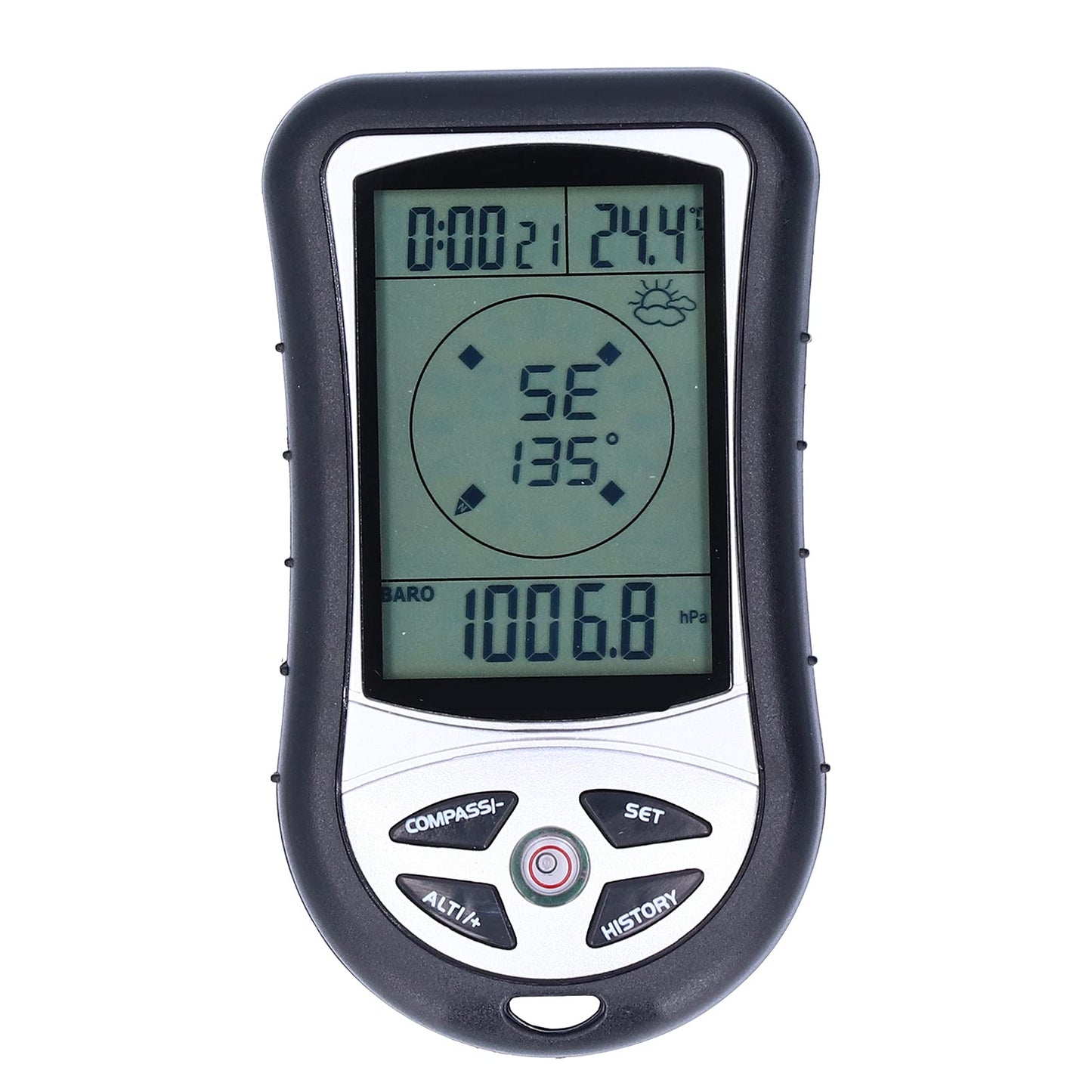 Digital Altimeter, Multifunction Outdoor Sports Device with Barometer Thermometer Compass for Hiking Climbing Mountaineering