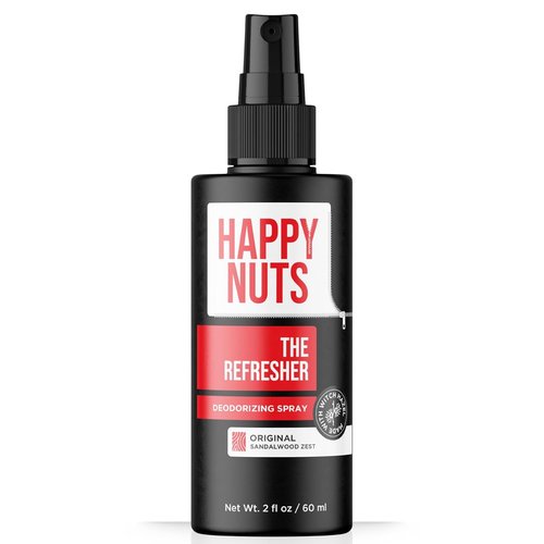 Happy Nuts The Refresher Men's Ball Deodorant Spray - Cooling & Toning Formula for Freshness - Ideal for Post-Trimming & Shaving - 1 Pack