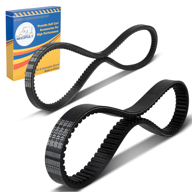 Mixopoly Starter Generator Belt & Drive Belt Kit for Yamaha G2, G5, G8, G9, G11, G14, G16, G22 and 2012-up G29 Gas Golf Cart, Replace OEM J55-G6241-00 J55-H1173-00 JN6-H1173-00