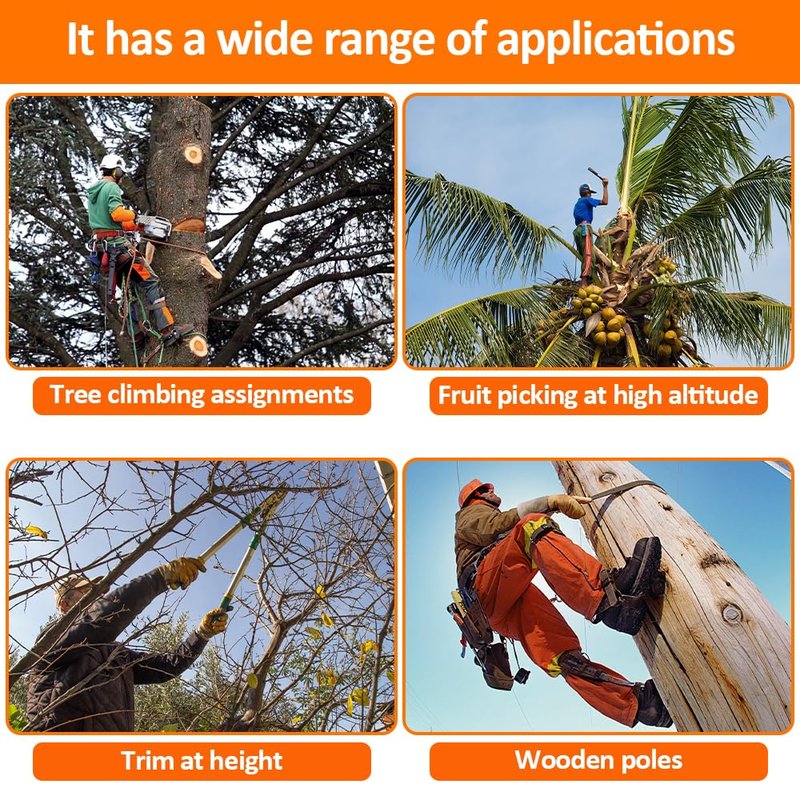MITOJOSYEER Tree Climbing Gear - Tree Climbing Spikes,for Hunting, Fruit Picking,Climbers of tree climbing equipment