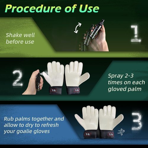Goalkeeper Glove Spray Bundle by [Brand Name] - MSDS Certified 30ml Grip Spray & 30ml Glove Wash