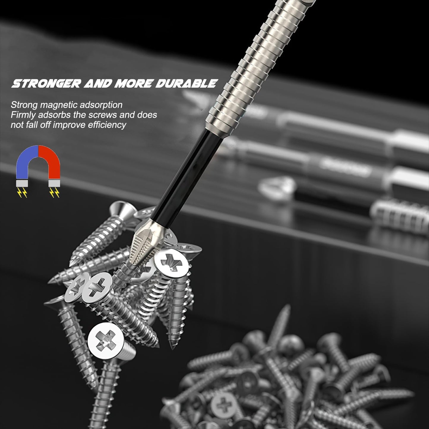 High Magnetic Screw Drill Bit, Strong Magnetic Durability Screwdriver Drill Bit Set, Anti-Slip Drill Bit Set, 25 50 65 70 90 150mm